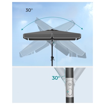 Slunečník PATIO šedá 4