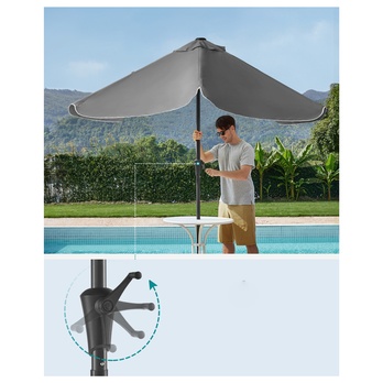 Slunečník PATIO šedá 5