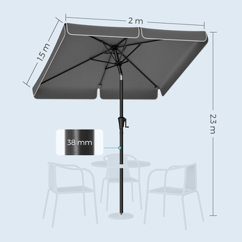 Slunečník PATIO šedá 6