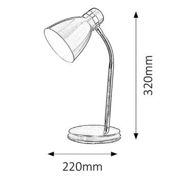 Stolní lampa PATRIC stříbrná 2