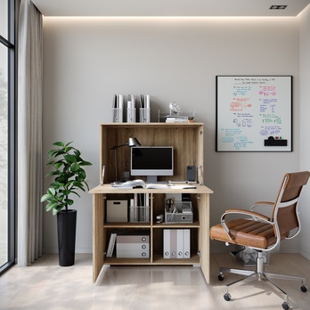 Psací stůl PAVIA dub sonoma/bílá 3