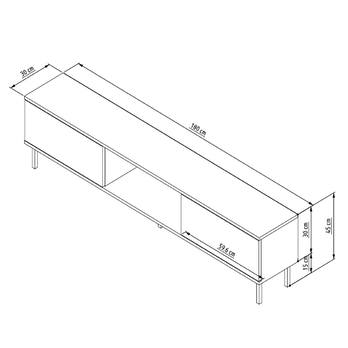 TV stolek PAYE bílá/zlatá 4