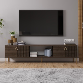 TV stolek PAYE ořech/zlatá 1