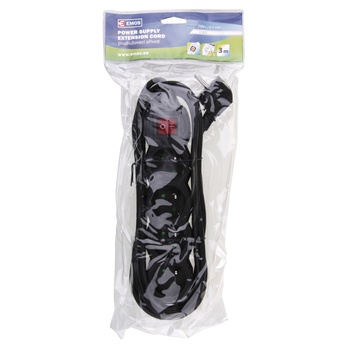 Prodlužovací kabel s vypínačem PC1413 černá, 4 zásuvky, 3 m 1