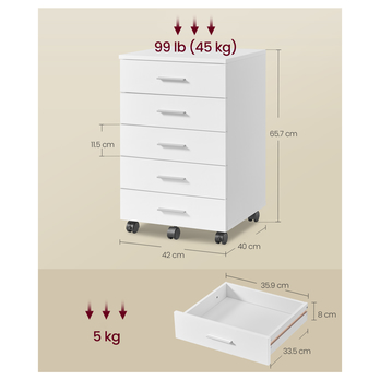 Kontejner PEDESTAL bílá 4