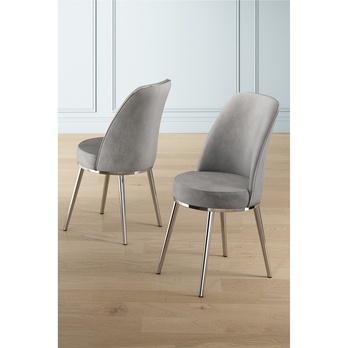 Jídelní židle  PEFA šedá/chrom, set 2 ks 1