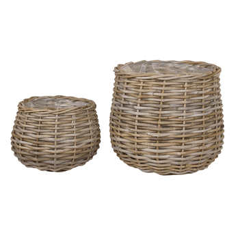 Košíky PELU ratan, set 2ks 2