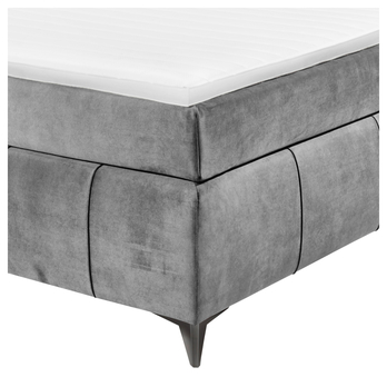 Postel boxspring PEMBROKE 8 světle šedá, 180x200 cm 4