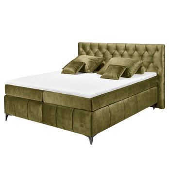 Postel boxspring PEMBROKE 8 olivová, 180x200 cm 2