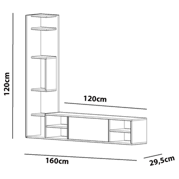 Obývací stěna PERA 2 bílá 5
