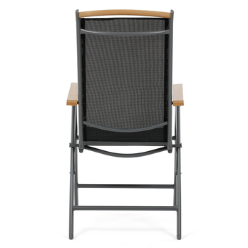 Zahradní židle PERDITA šedá/černá/přírodní 4