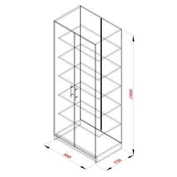 Šatní skříň PETRA buk 4