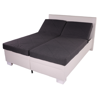 Postel s matrací PETTIGO bílá/šedá, 160x200 cm 1