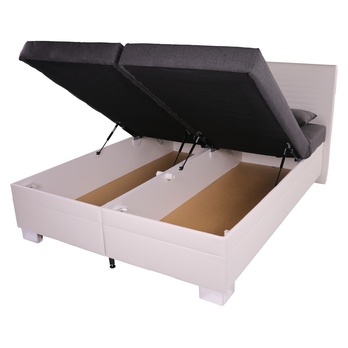 Postel s matrací PETTIGO bílá/šedá, 160x200 cm 2