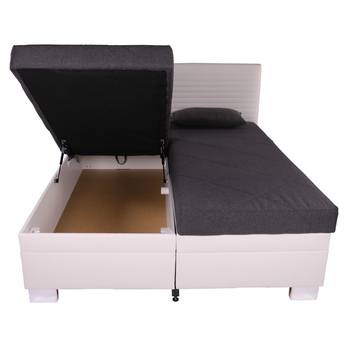 Postel s matrací PETTIGO bílá/šedá, 160x200 cm 3