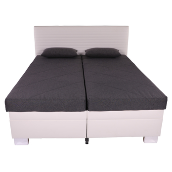 Postel s matrací PETTIGO bílá/šedá, 160x200 cm 4