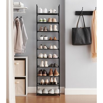 Policový botník PIER 3 černá, šířka 45 cm 1