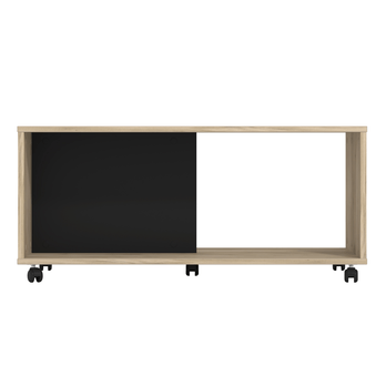 Konferenční stolek PIERCE dub šedý/černá 2