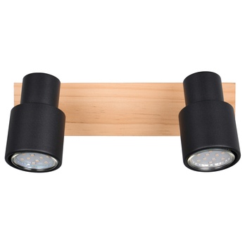 Bodové svítidlo PIERRE 2 černá/přírodní 2