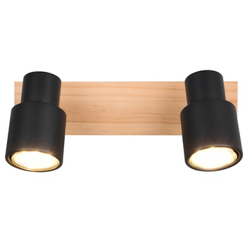 Bodové svítidlo PIERRE 2 černá/přírodní 3