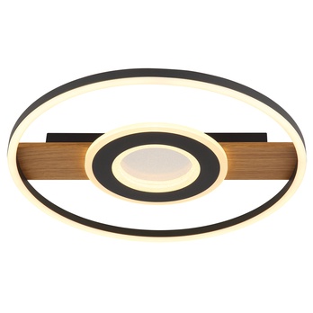 Stropní LED svítidlo PIKARA 2 černá/dřevo 3