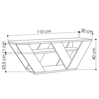 TV stolek PIPRALLA antracitová 3