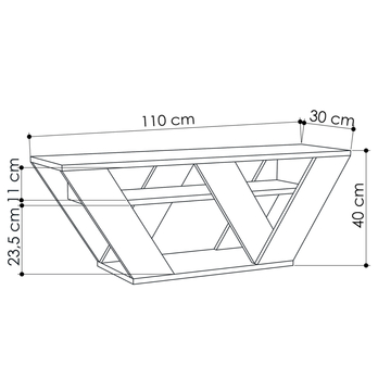TV stolek PIPRALLA bílá 3