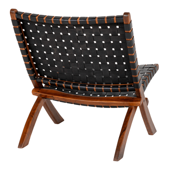 Skládací křeslo PIREGAO hnědá/černá 3