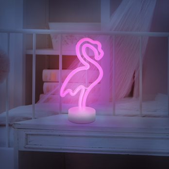 Stolní LED lampa PLAMEŇÁK bílá 1