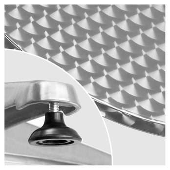 Barový stůl PLATE stříbrná 5