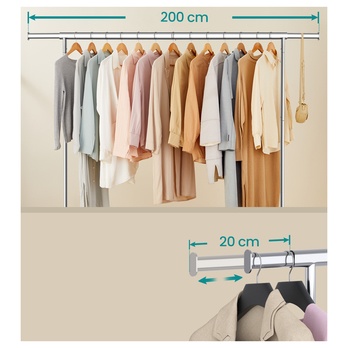 Stojan na šaty PLATE stříbrná 2