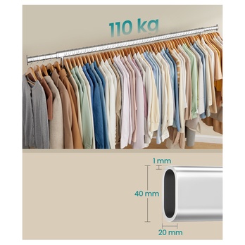 Stojan na šaty PLATE stříbrná 3