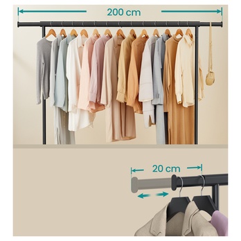 Stojan na šaty PLATE černá 2