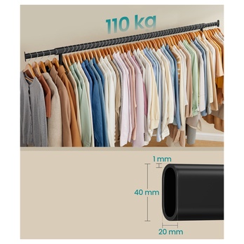 Stojan na šaty PLATE černá 3