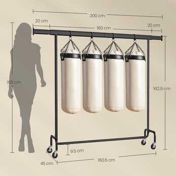 Stojan na šaty PLATE černá 4