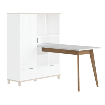 Stůl PLISSEE PLIB01 alpská bílá/dub grandson 2