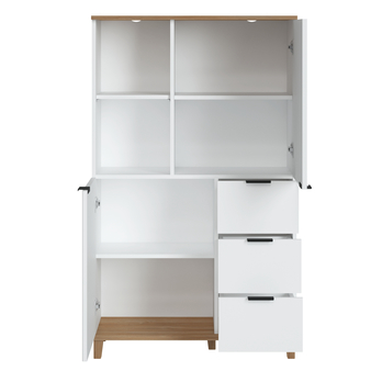 Skříň PLISSEE PLIK02 alpská bílá/dub grandson 2