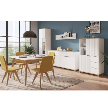 Skříň PLISSEE PLIK02 alpská bílá/dub grandson 3