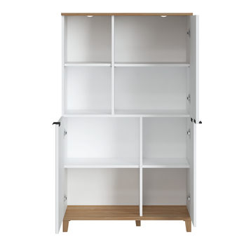 Skříň PLISSEE PLIK04 alpská bílá/dub grandson 2