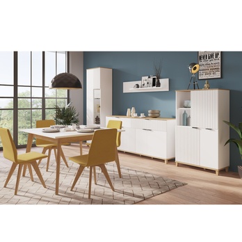 Skříň PLISSEE PLIK04 alpská bílá/dub grandson 3