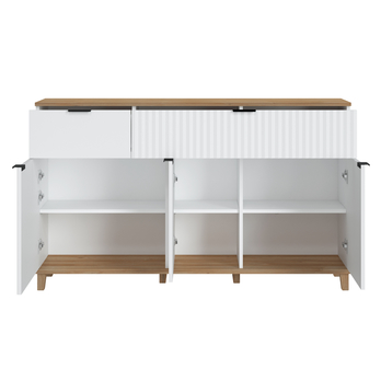 Komoda PLISSEE PLIK05 alpská bílá/dub grandson 3