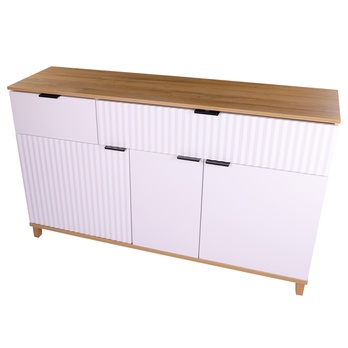 Komoda PLISSEE PLIK05 alpská bílá/dub grandson 1