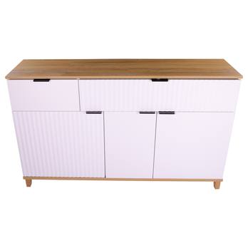 Komoda PLISSEE PLIK05 alpská bílá/dub grandson 2