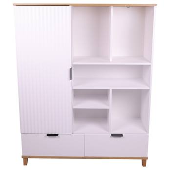 Komoda PLISSEE PLIR01 alpská bílá/dub grandson 4