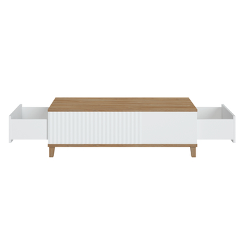 Konferenční stolek PLISSEE PLIT01 alpská bílá/dub grandson 2