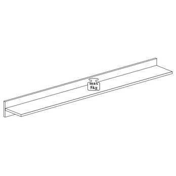 Nástěnná police PLONK staré dřevo 2