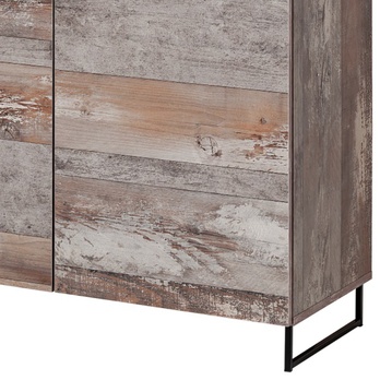 Komoda PLONK staré dřevo/černá 3