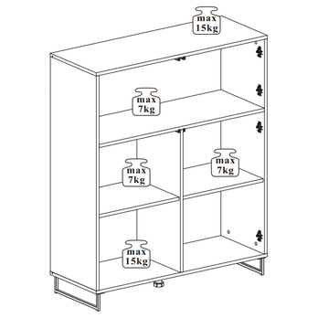 Komoda PLONK staré dřevo/černá 4