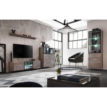 Nástěnná police PLONK staré dřevo 1