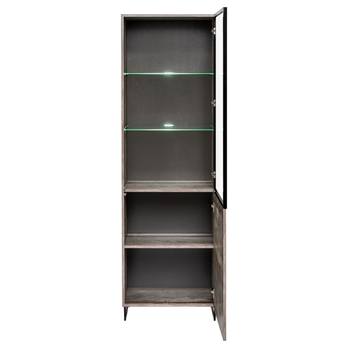 Vitrína PLONK staré dřevo/černá 2